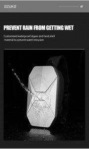 Рюкзак однолямочный OZUKO 9509 серебро материал отталкивает воду