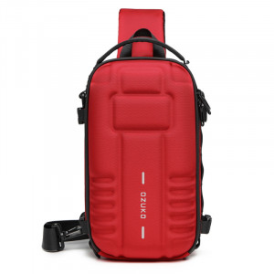 Рюкзак однолямочный OZUKO 9565 красный фото спереди