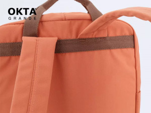 Рюкзак Himawari OKTA 1085 оранжевый лямки крупным планом