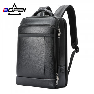 Кожаный рюкзак для ноутбука 15,6 Bopai 61-120761 фото спереди