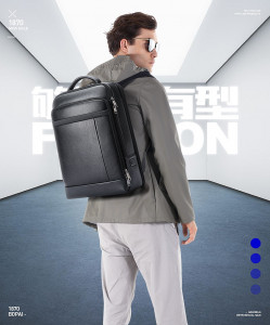 Кожаный рюкзак для ноутбука 15,6 Bopai 61-120761 на модели