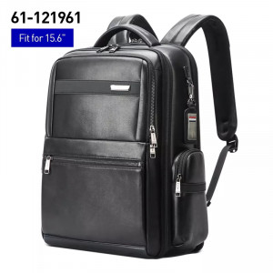 Кожаный деловой рюкзак BOPAI 61-121961 черный