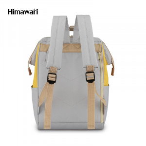 Рюкзак Himawari 9001 серый с желтым фото сзади
