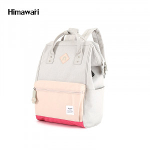 Рюкзак Himawari 9004-01 серый с розовым фото вполоборота
