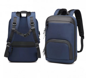 Рюкзак для ноутбука 15,6 Ozuko 9474 синий с разных сторон