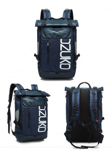 Молодежный модный рюкзак OZUKO 8020 синий фото в разных плоскостях