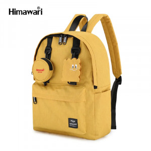 Школьный рюкзак Himawari 0422 желтый фото вполоборота