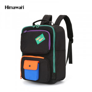 Школьный рюкзак Himawari 8029-2 черный фото вполоборота