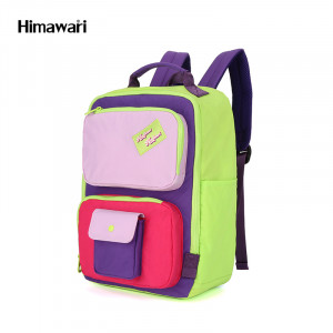 Школьный разноцветный рюкзак Himawari 8029-3 фото вполоборота