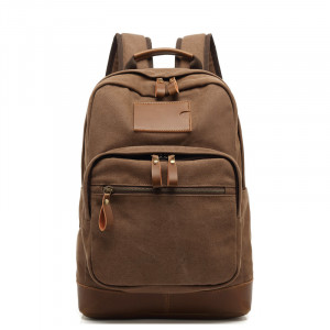 Холщовый рюкзак Augur 8196 коричневый фото спереди