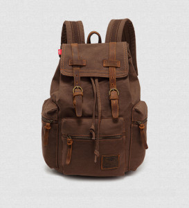 Холщовый рюкзак Augur 1039L коричневый фото спереди
