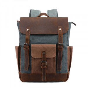 Холщовый рюкзак J.M.D. T0011 сине-зеленый