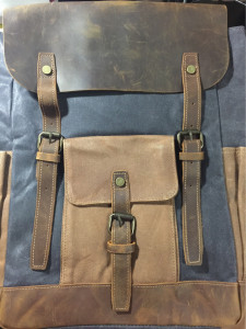 Холщовый рюкзак J.M.D. T0011 серый
