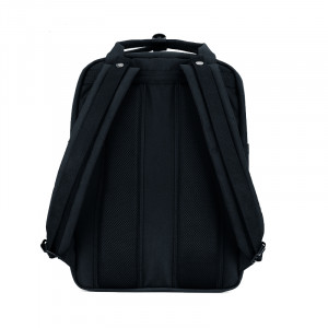 Рюкзак Himawari 1010XL-07 для ноутбука 17,3 черный с болотным и слоновой костью фото сзади