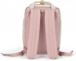 Рюкзак Himawari 194L-05 светло-серый с розовым фото сзади