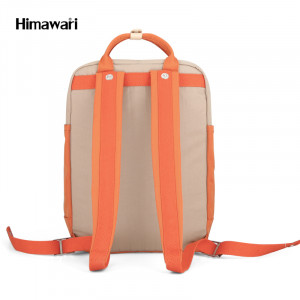 Рюкзак Himawari 187-07 оранжевый с бежевым фото сзади