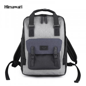 Рюкзак Himawari 1010XL-05 для ноутбука 17,3 черный с серым и синим фото спереди