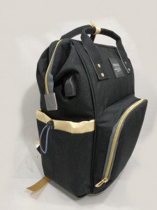 Рюкзак-сумка для мамы с USB зарядкой DIXIYIZU черный (DX005)