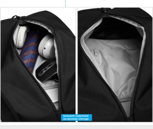 фото переднее дополнительное отделение как мини-чемодан, рюкзак ozuko 9080