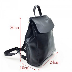 Рюкзак женский кожаный J.M.D. 10637-1 черный фото с размерами