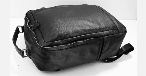 Рюкзак мужской кожаный J.M.D. черный 8834 вид сверху
