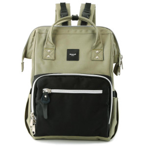 Рюкзак для мам Himawari 1213-05 темно-оливковый с черным фото спереди