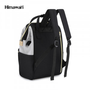 Рюкзак Himawari 9001-11 черный со светло-серым фото вполоборота