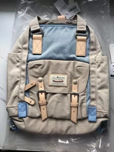 Рюкзак Himawari HM188L-30 бежево-серый с голубым живое фото 1