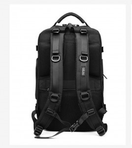 Рюкзак дорожный OZUKO 9309L черный без пояса фото сзади