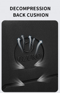 Рюкзак городской Ozuko 9695 логотип крупным планом