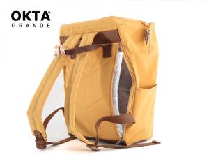 Рюкзак OKTA 1086-02 желтый в раскрытом виде