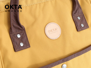 Рюкзак OKTA 1086-02 желтый лицевая сторона крупным планом