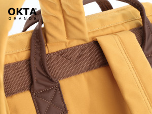 Рюкзак OKTA 1086-02 желтый лямки крупным планом