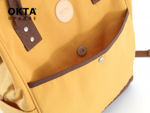 Рюкзак OKTA 1086-02 желтый карман крупным планом