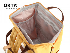 Рюкзак OKTA 1086-02 желтый в раскрытом виде