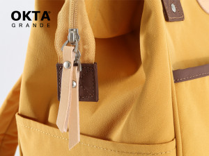 Рюкзак OKTA 1086-02 желтый ткань крупным планом