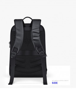 Кожаный тонкий рюкзак WilliamPOLO POLO227266 черный фото сзади