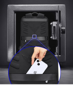 Кожаный тонкий рюкзак WilliamPOLO POLO227266 потайной карман, трехмерный логотип