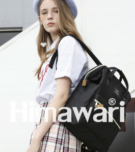 Рюкзак Himawari 9001-01 черный фото с моделью