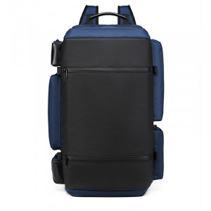 Большая спортивная сумка OZUKO 9326 синяя фото спереди