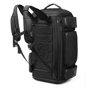 Большая спортивная сумка-рюкзак OZUKO 9326 черная фото сзади