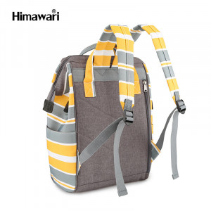 Рюкзак Himawari ABCD-A микс желто-серый с белым фото вполоборота