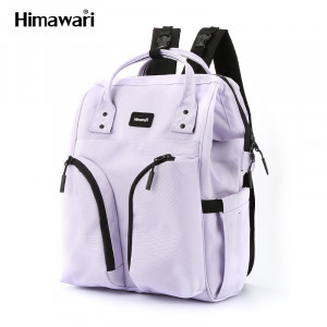 Рюкзак для мамы Himawari 1208-09 сиреневый фото вполоборота
