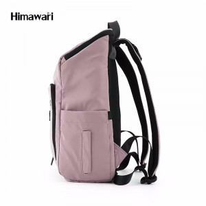 Рюкзак для мам Himawari 1223 сиренево-розовый фото сбоку