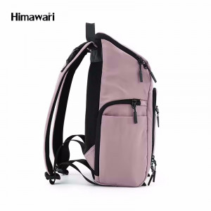 Рюкзак для мам Himawari 1223 сиренево-розовый фото сбоку