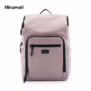 Рюкзак для мам Himawari 1223 сиренево-розовый фото спереди
