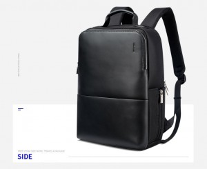 Рюкзак для ноутбука 14" кожаный BOPAI унисекс 751-002401 черный 