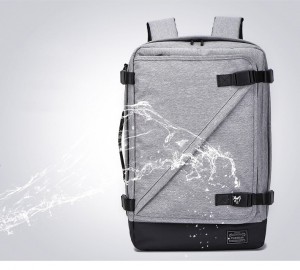 Рюкзак для ноутбука 17" USB TUGUAN CF1808 серый, водостойкая ткань оксфорд