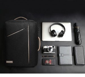 декор рюкзак антивор для ноутбука 15,6 TUGUAN CF1769 черный фото 2