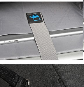 фото кармана для ноутбука рюкзак антивор TUGUAN CF1769 черный